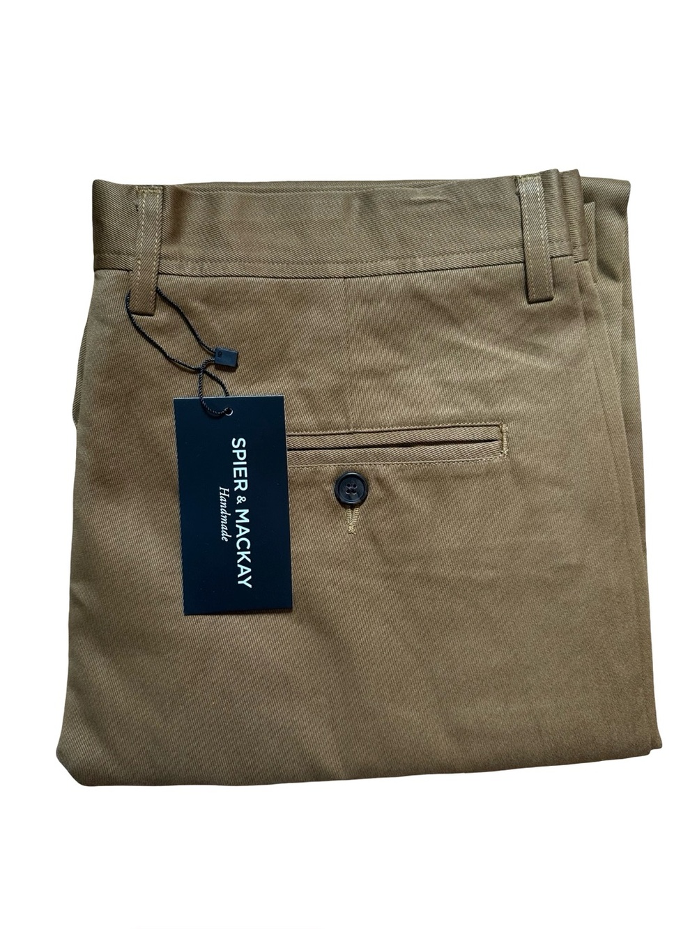 NWT Spier & Mackay Handmade Contemporary Fit Chino Trousers Copper Khaki Sz 32
